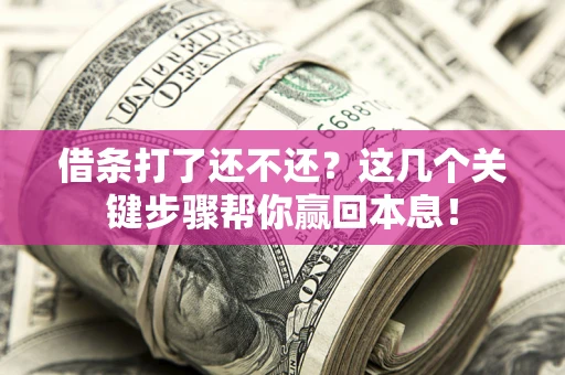 济南借条打了还不还？这几个关键步骤帮你赢回本息！