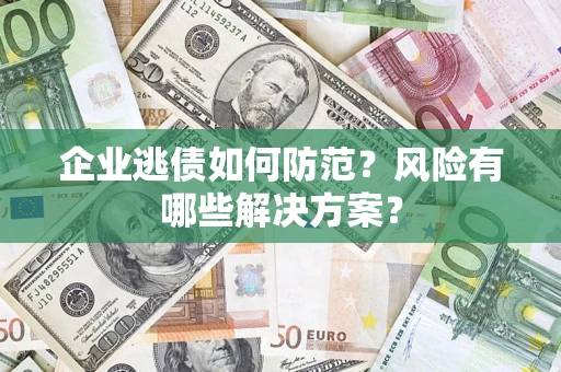 济南企业逃债如何防范？风险有哪些解决方案？