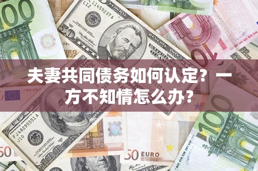 济南夫妻共同债务如何认定？一方不知情怎么办？