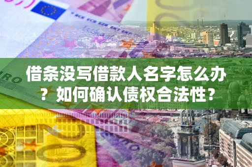 济南借条没写借款人名字怎么办？如何确认债权合法性？