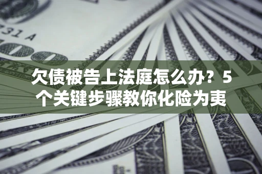 济南欠债被告上法庭怎么办？5个关键步骤教你化险为夷
